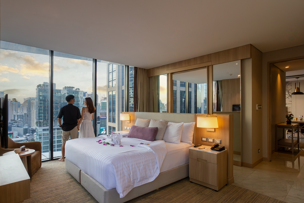 สกายวิว โฮเทล กรุงเทพฯ เอ็ม ดิสทริคท์ SKYVIEW Hotel Bangkok EM District — ห้องนอน