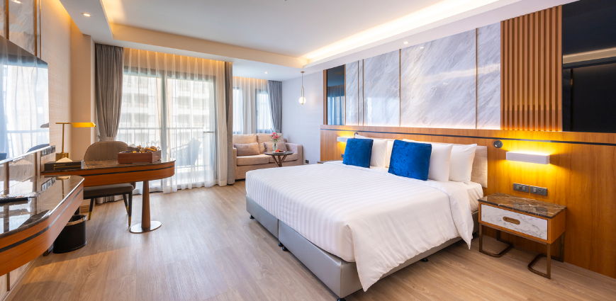 โรงแรมวินด์แฮม จอมเทียน พัทยา Wyndham Jomtien Pattaya — ห้องนอน